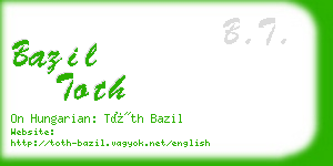 bazil toth business card